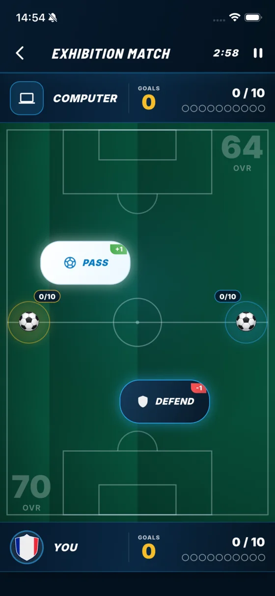 Pass or Defend reaction race in Vladers